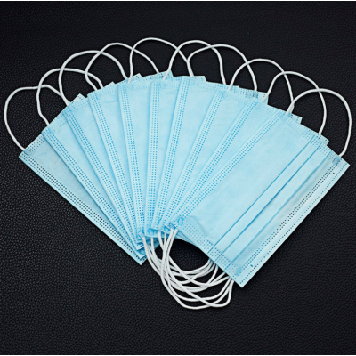 3 layer face disposable non woven fabric mask, 50pcs per bag, 2000pcs per box. SALE FOR ONE BOX